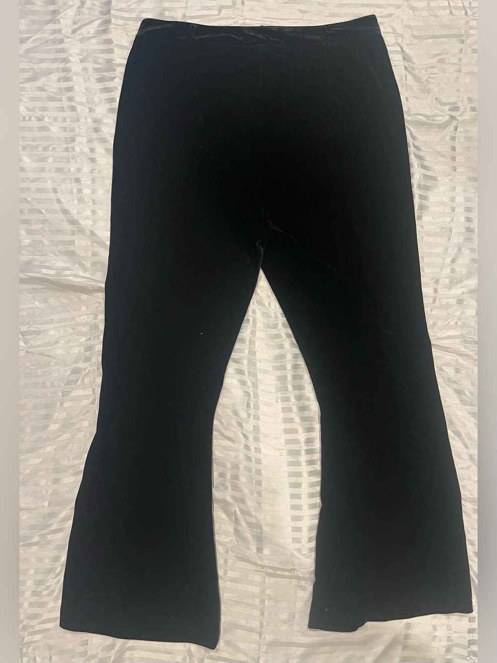 Women’s Pretty little thing .Black Velvet Flare pants.